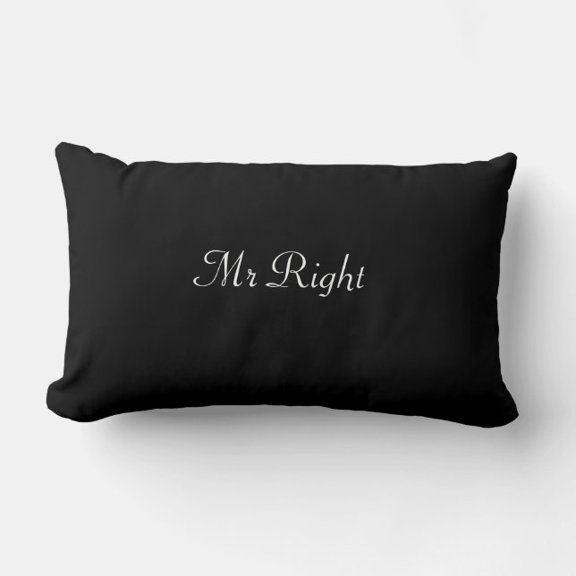 Coussin Rectangle M. Right Wedding/coussin de marié (Recto)