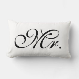 Coussin Rectangle M. Scroll Texte En Noir Et Blanc