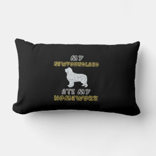 Coussin Rectangle Ma terre-neuve a mangé mes devoirs   Citations de 