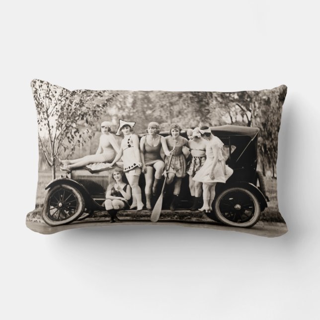 Coussin Rectangle Mack Sennett baignant les beautés et l'étain (Recto)