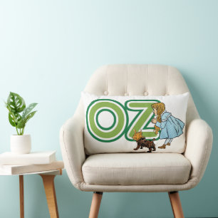 Coussin Rectangle Mage de l'Oz Dorothy Toto avec grandes lettres