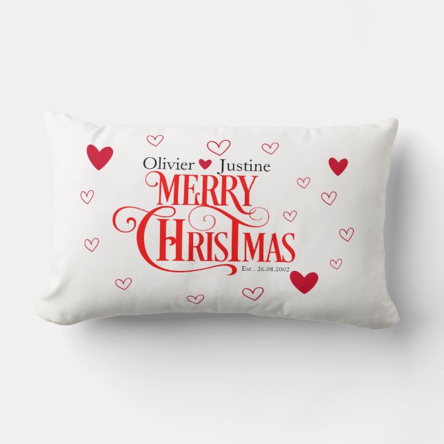 Coussin Rectangle Magic name merry christmas (Recto)