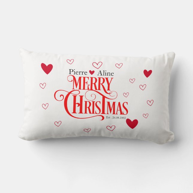 Coussin Rectangle Magic name merry christmas (Verso)