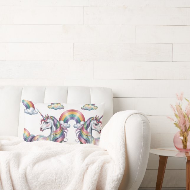 Coussin Rectangle Magical Rainbow Unicorn (Canapé)