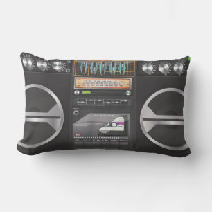 Coussin Rectangle Magnétophone à cassettes Boombox