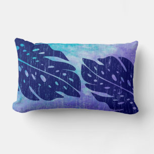 Coussin Rectangle Maikai Hawaiian Monstera Cravate-Dye Mélange