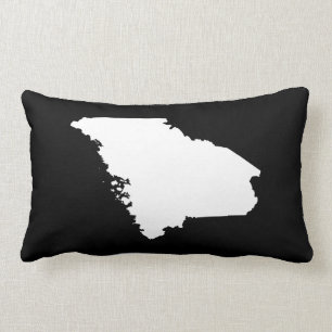 Coussin Rectangle Maine en blanc et noir