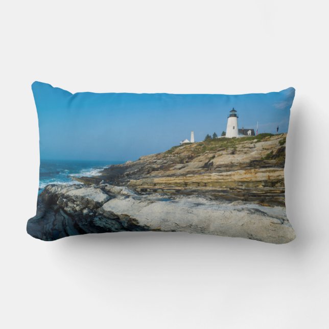Coussin Rectangle Maine, Pemaquid Point, phare de Pemaquid Point (Recto)