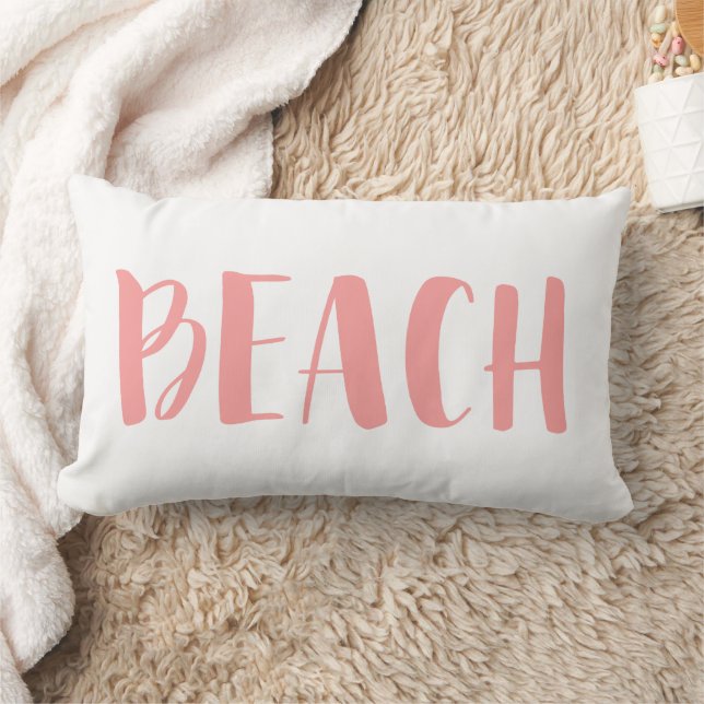 Coussin Rectangle Maison de plage Coral rose Nautique (Couverture)