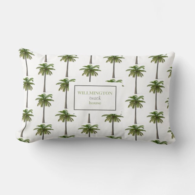 Coussin Rectangle Maison de plage Monogram Palm Tree (Recto)