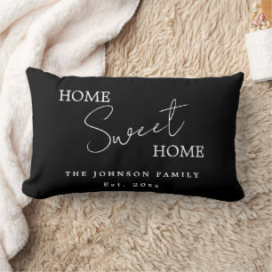 Coussin Rectangle Maison Douce Maison Moderne Noir et Blanc