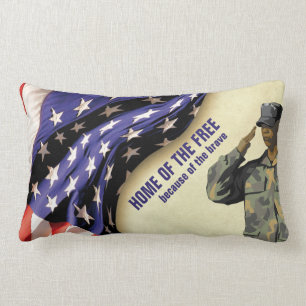 Coussin Rectangle MAISON Patriotique DES anciens combattants LIBRES