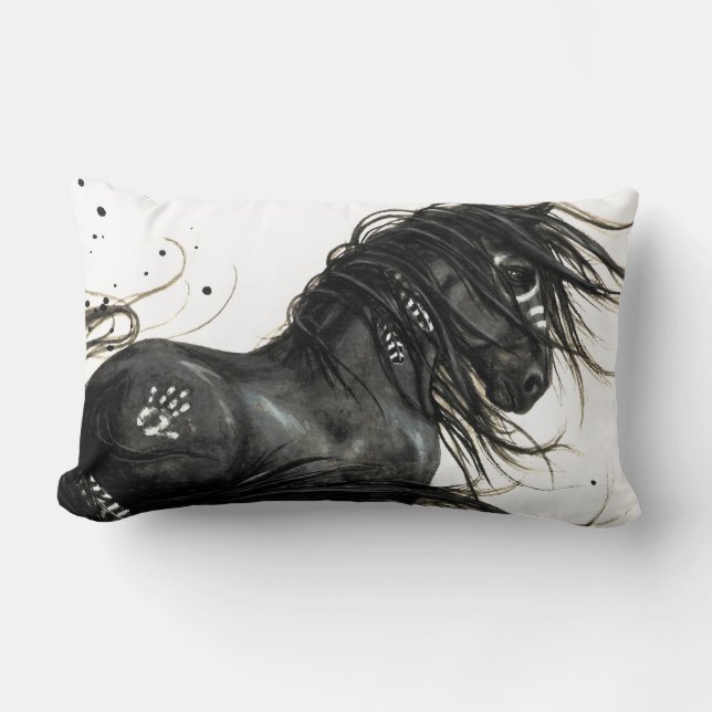 Coussin Rectangle Majestic Horse by Bihrle Pillow (Recto)