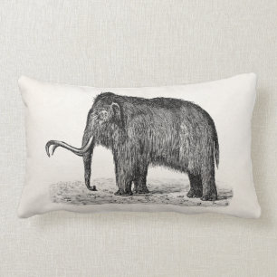 Coussin Rectangle Mammouths Wooly d'illustration vintage de mammouth