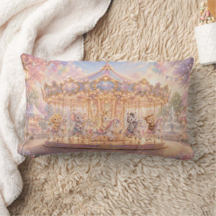 Coussin Rectangle Manège magique de la jungle des rêves
