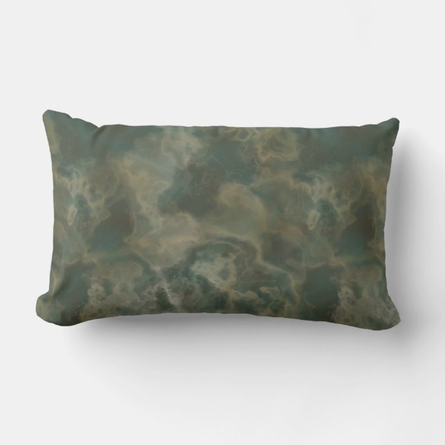 Coussin Rectangle marbre vert (Recto)