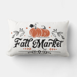 Coussin Rectangle Marché d'automne | Citrouille agricole