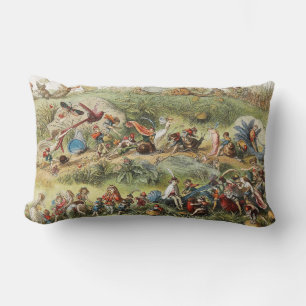 Coussin Rectangle Marche triomphale de l'Elfe Roi, Fées, Goblins