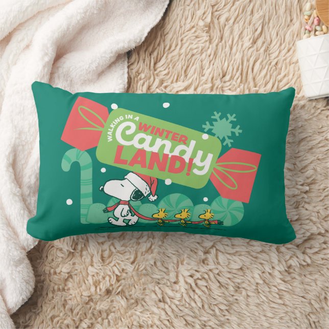 Coussin Rectangle Marcher Dans Un Pays De Bonbons D'Hiver! (Couverture)