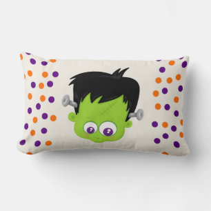 Coussin Rectangle Mare Green Frankenstein Monster face Halloween