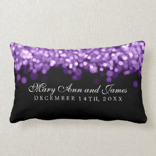 Coussin Rectangle Mariage élégant Favoriser les lumières violettes