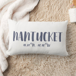 Coussin Rectangle Marine Blue Nantucket Coordonnées Beach House