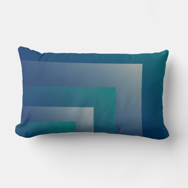 Coussin Rectangle Marine gris turquoise (Recto)
