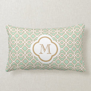 Coussin Rectangle Marocain en bon état décoré d'un monogramme de