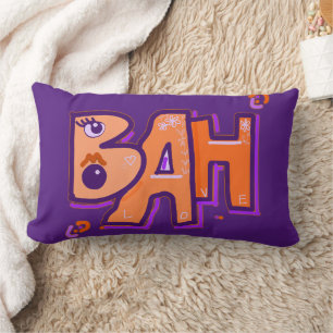 Coussin Rectangle Mazipoodles Bah Humbug Love Purple Orange