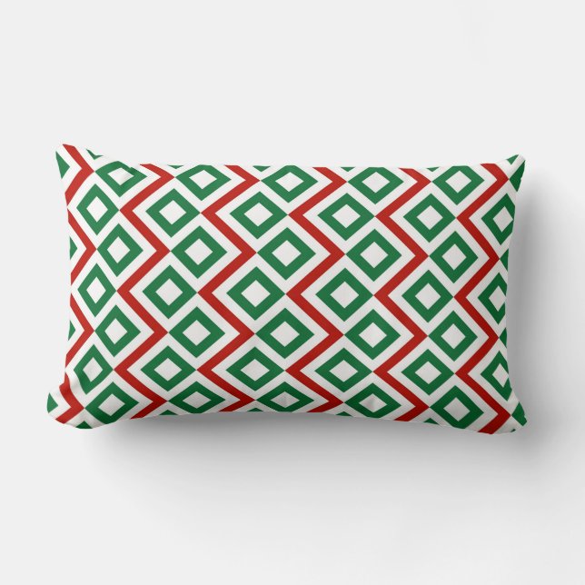 Coussin Rectangle Meander de Noël (Recto)