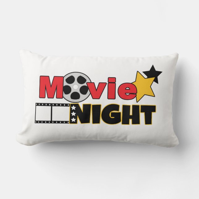 Coussin Rectangle Meilleur film nuit mots déco salle de théâtre cous (Recto)