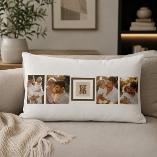 Coussin Rectangle Meilleur Papa du Monde Photo personnalisée pour