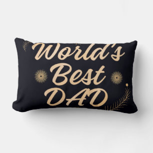 Coussin Rectangle Meilleur Papa du Monde  Typographie Simple Pères