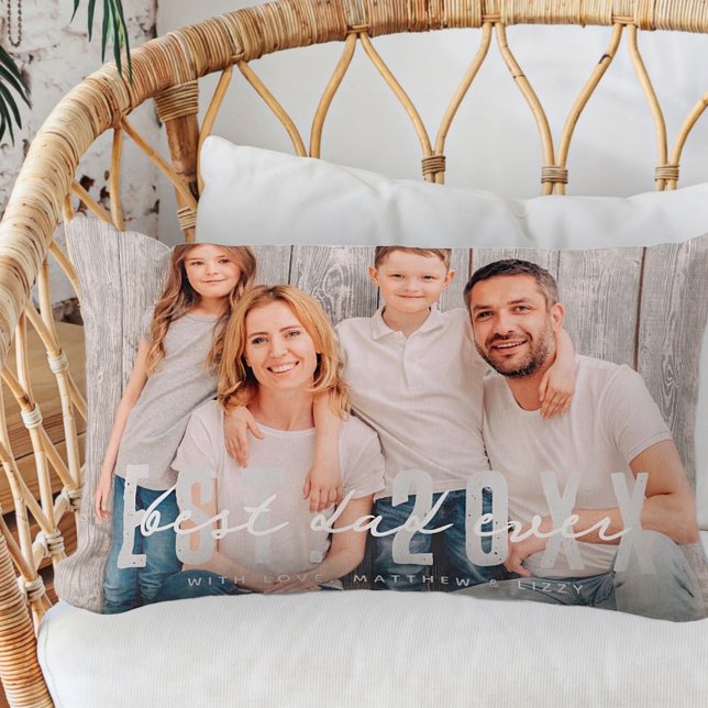 Coussin Rectangle Meilleur papa Jamais Athlétisme Fête des pères pho (Créateur téléchargé)