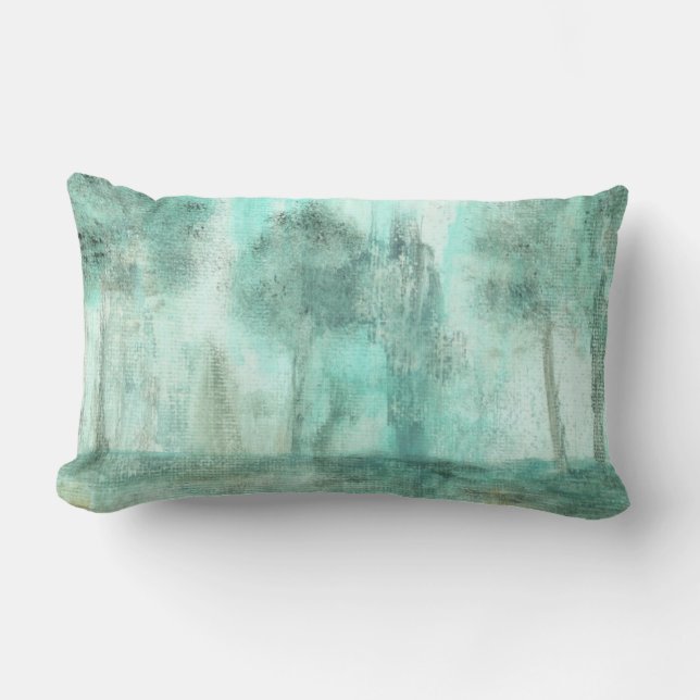 Coussin Rectangle Mémoire, Paysage Abstrait Arbres Peinture Art (Recto)