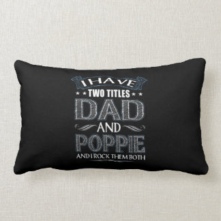 Coussin Rectangle Men Funny J'Ai Deux Titres Papa & Popp.ie Cadeau