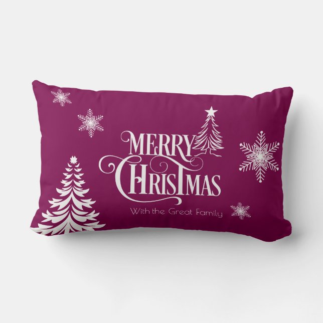 Coussin Rectangle Merry Christmas (Verso)