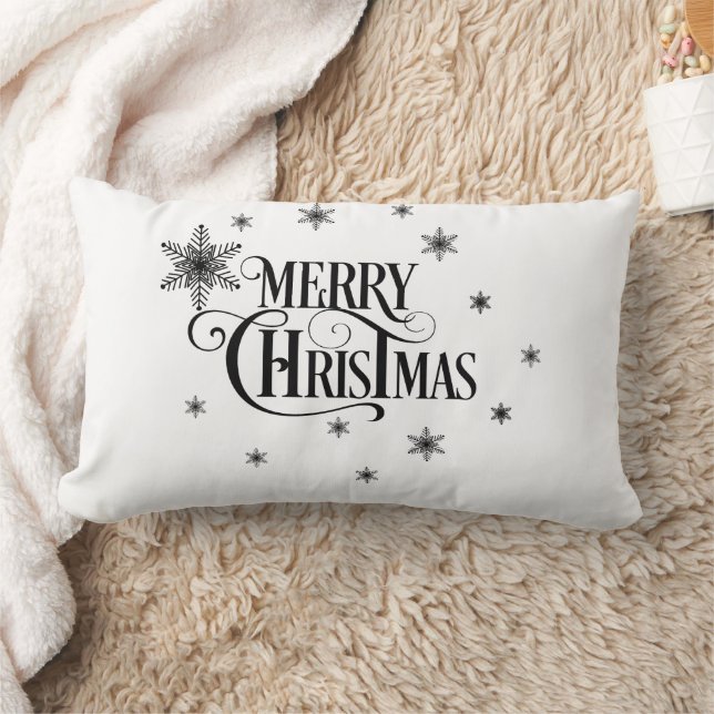 Coussin Rectangle Merry Christmas and good Wisches (Couverture)
