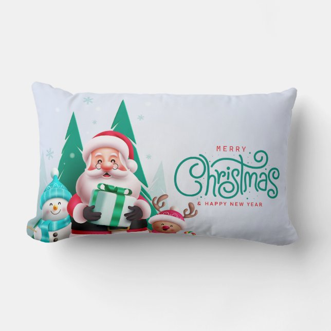 Coussin Rectangle Merry Christmas Pillow Cover (Recto)