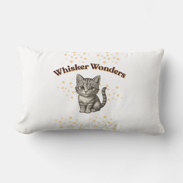 Coussin Rectangle Merveilles Moustaches  (Recto)