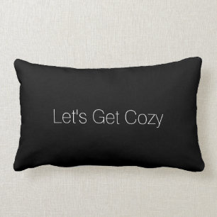 Coussin Rectangle Message personnalisé par noir frais