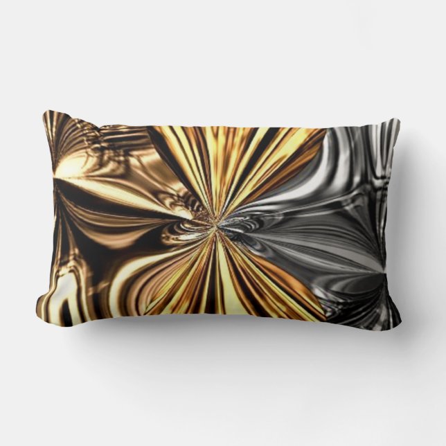 Coussin Rectangle Metallic Bow Liquid Knotting Pillow (Recto)