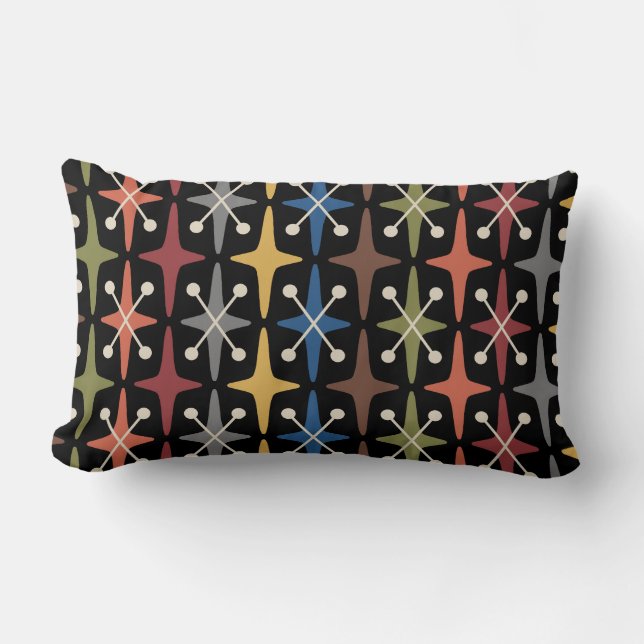 Coussin Rectangle Mid Century Modern Starburst Pattern (Recto)