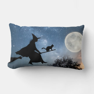 Coussin Rectangle Midnight Ride, The Witch and Her Familier