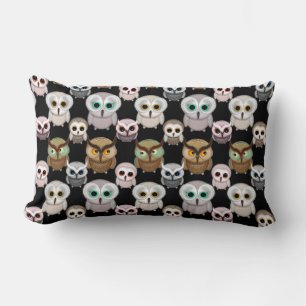 Coussin Rectangle Mignons Petits Hiboux Motif D'Art Illustré