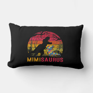 Coussin Rectangle Mimi Saurus Rex Sensibilisation sur l'autisme Dino