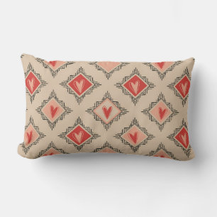 Coussin Rectangle Minimaliste Tribal Heart Dusty Rose design