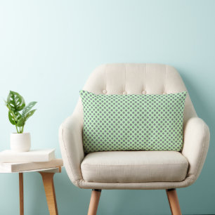 Coussin Rectangle Mint Green avec Grey Pois par Shirley Taylor