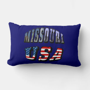 Coussin Rectangle Missouri Picture et USA Text