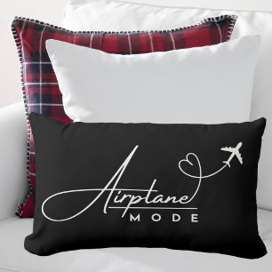 Coussin Rectangle Mode avion, Voyage, Script minimal, Aviation